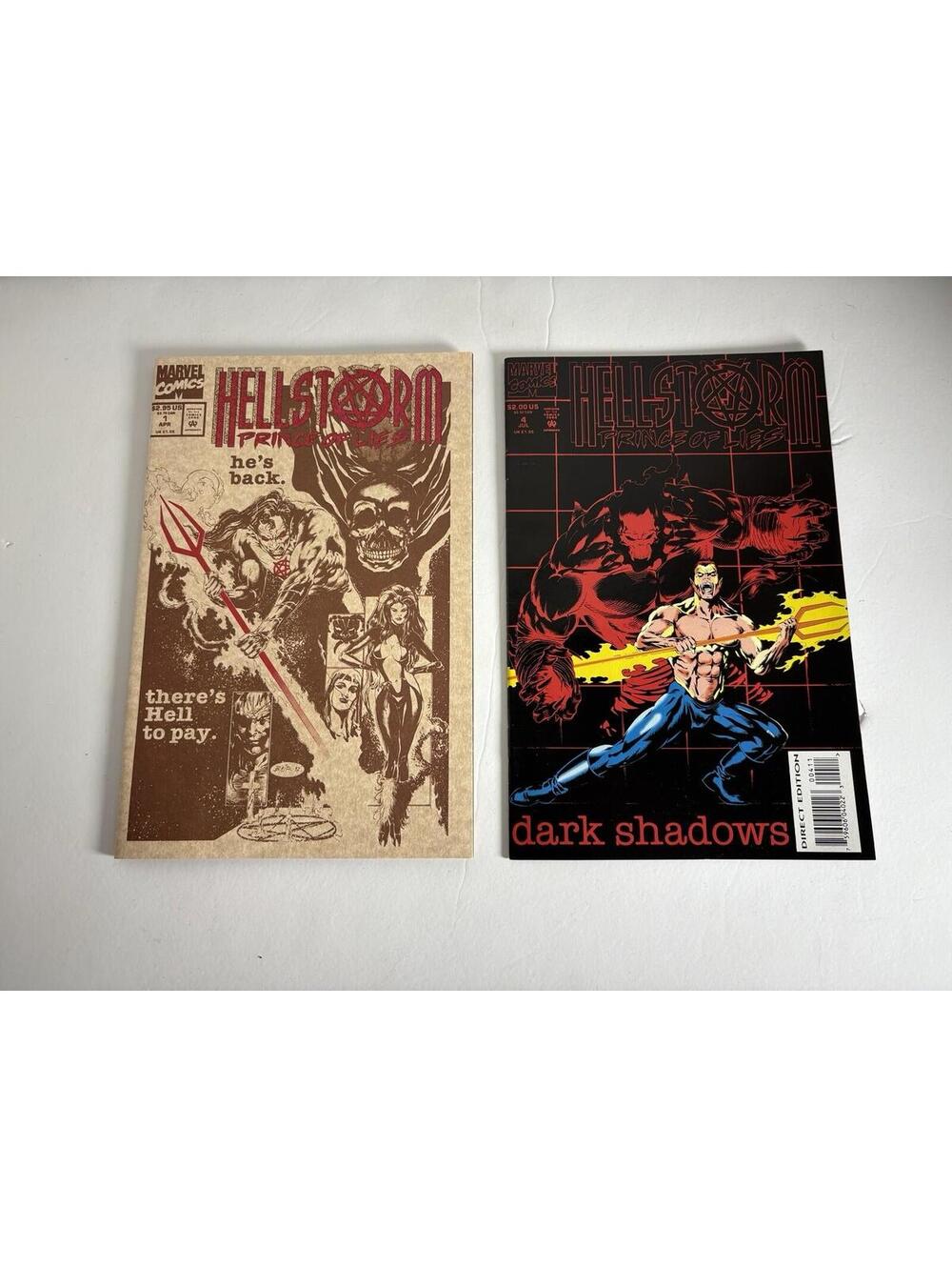Hellstorm Prince of Lies #1 & #4 Marvel Comics Lot 90s Son of Satan